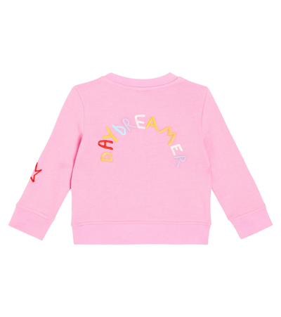 Shop Stella Mccartney Baby Embroidered Cotton Jersey Sweatshirt In Multicoloured