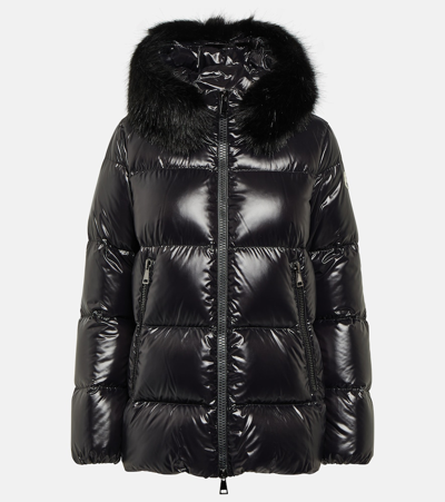 Shop Moncler Laiche Hooded Down Jacket In Black