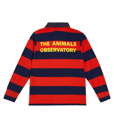 The Animals Observatory Eel Striped Polo Shirt In Multicoloured