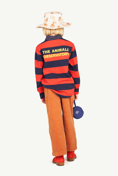 The Animals Observatory Eel Striped Polo Shirt In Multicoloured