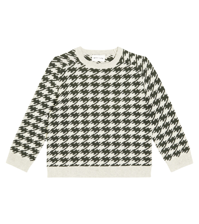 Shop Morley Tamas Checked Wool And Cotton Sweater In Multicoloured