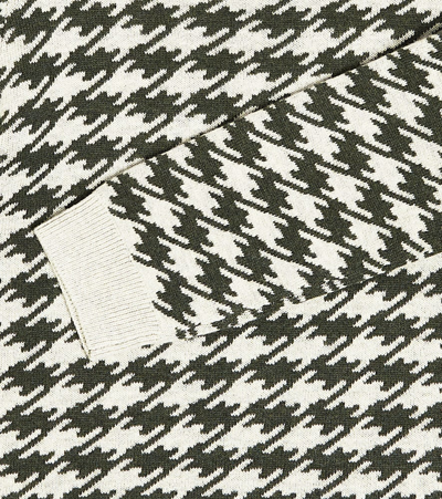 Morley Tamas Checked Wool And Cotton Sweater In Multicoloured