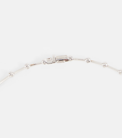 Yeprem 18kt White Gold Necklace With Diamonds In Silver