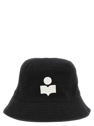 Shop Isabel Marant Logo Embroidered Narrow Brim Bucket Hat In Black
