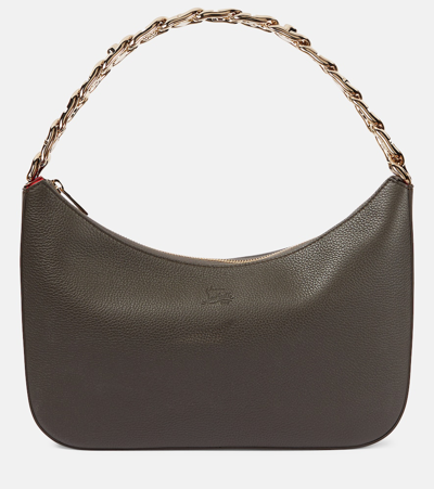 Shop Christian Louboutin Loubila Chain Large Shoulder Bag In Brown