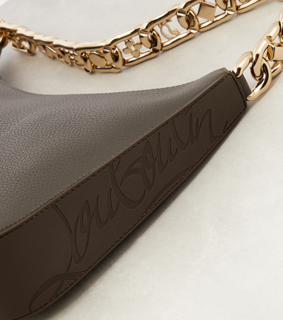 Christian Louboutin Loubila Chain Mini Leather Shoulder Bag In Brown