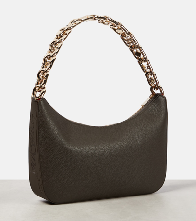 Christian Louboutin Loubila Chain Mini Leather Shoulder Bag In Brown