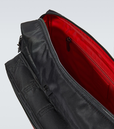 Shop Christian Louboutin Loubideal Leather-trimmed Messenger Bag In Black