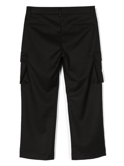 Msgm Multi-pocket Straight-leg Trousers In Black