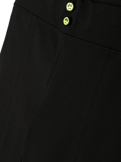 Shop Barrow Decorative-button Elasticated-waistband Leggings In Black