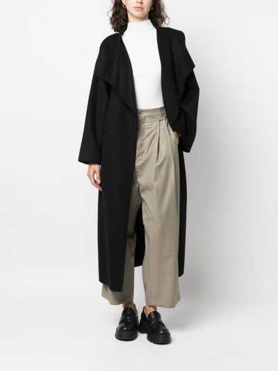 Shop Hed Mayner Pleated Cropped Wool Trousers In Neutrals