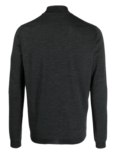 Shop Goes Botanical Roll-neck Knit Jumper In Grey