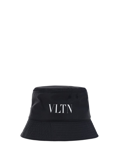 Shop Valentino Vltn Logo Printed Bucket Hat In Multi