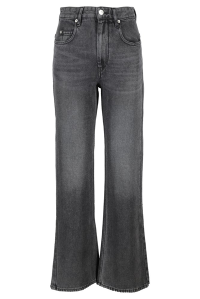 Shop Isabel Marant Étoile Belvira Bootcut Jeans In Grey