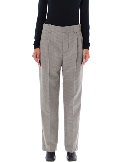 Shop Marni Straight Leg Pleated Cropped Trousers In Grey