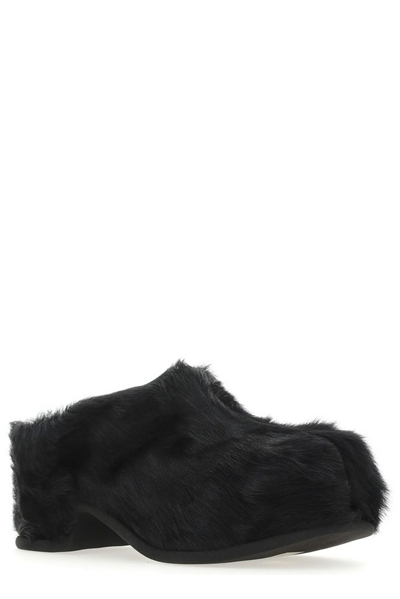 Shop Dries Van Noten Fur Slip In Black