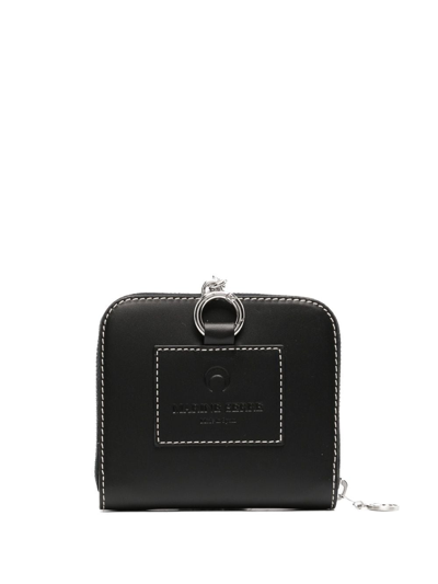 Marine Serre Moon-patch Chain Wallet In Black