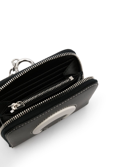 Marine Serre Moon-patch Chain Wallet In Black