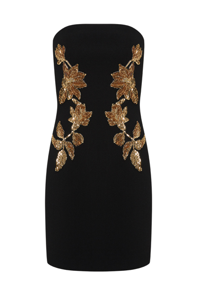 Shop Rebecca Vallance Versailles Strapless Mini Dress Black