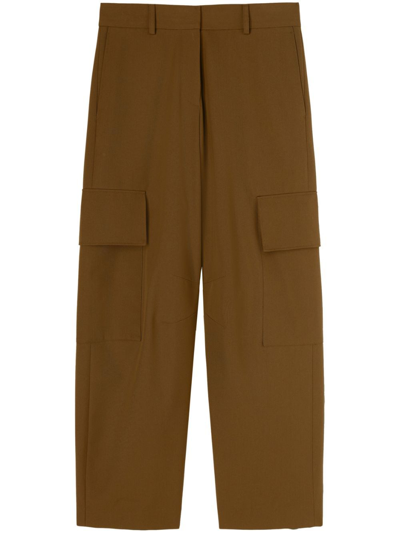 Shop Palm Angels Tapered Cargo Pants - Women's - Cotton/polyester In Brown