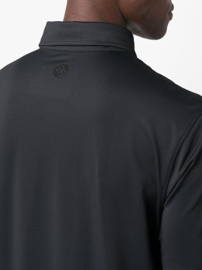 Shop G/fore G4 Logo-plaque Piqué Polo Shirt In Grey