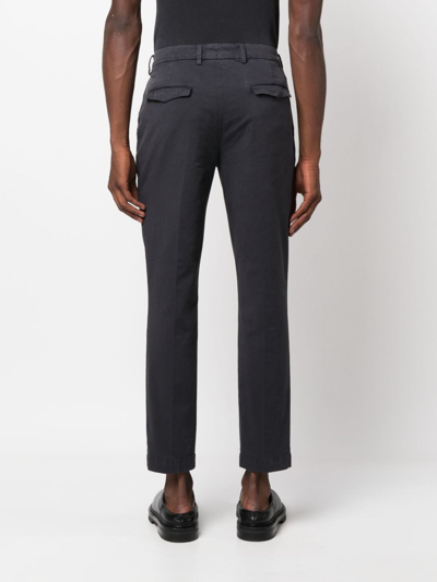 Shop Barena Venezia Mid-rise Cropped Chino Trousers In Blue