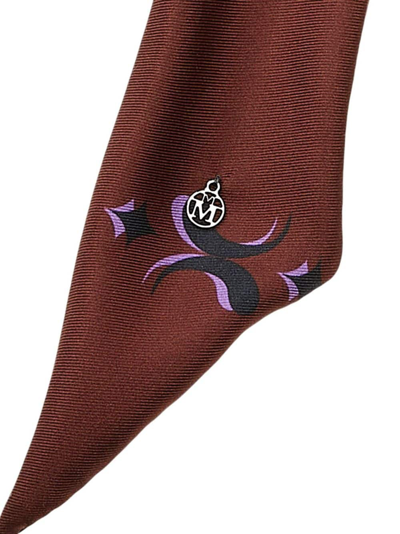 Maison Michel Camila Graphic-print Scrunchie In Brown