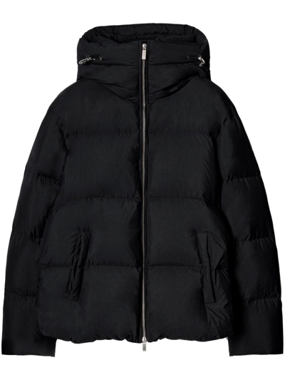 Shop Off-white Zip-fastening Padded Jacket In Black