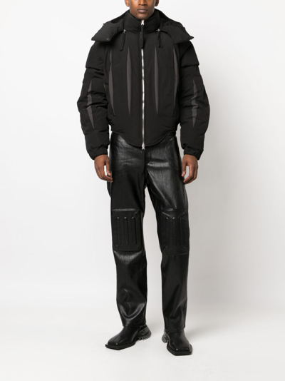 Shop Juntae Kim Hooded Padded Jacket In Black