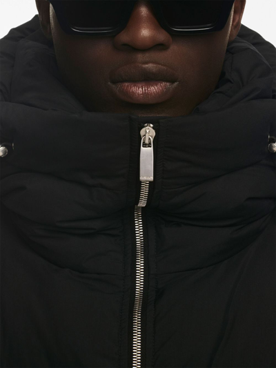 Shop Off-white Zip-fastening Padded Jacket In Black
