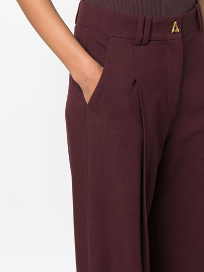 Shop Aeron Wellen Tailored Trousers In Red