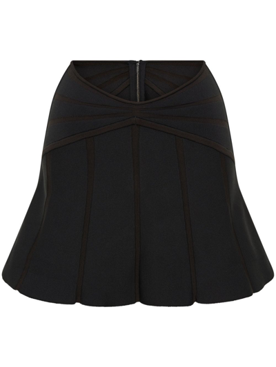 Shop Dion Lee High-waisted Panelled Miniskirt In Black