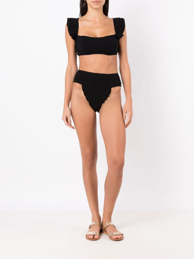 Clube Bossa Jasper Square Neck Bikini Top In Black