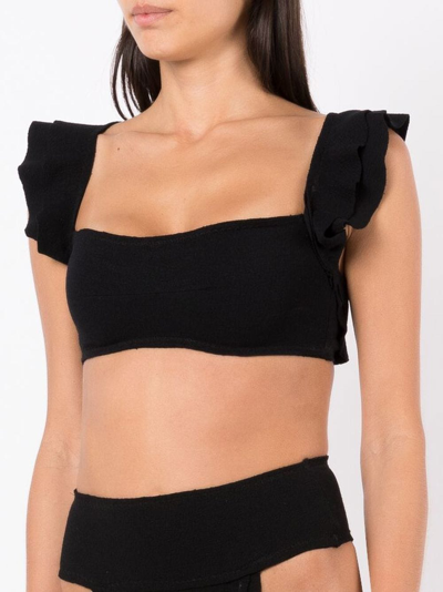 Shop Clube Bossa Jasper Square Neck Bikini Top In Black