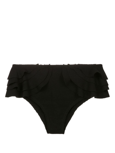 Shop Clube Bossa Bandara High-waist Bikini Bottoms In Black