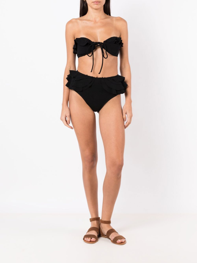 Shop Clube Bossa Bandara High-waist Bikini Bottoms In Black