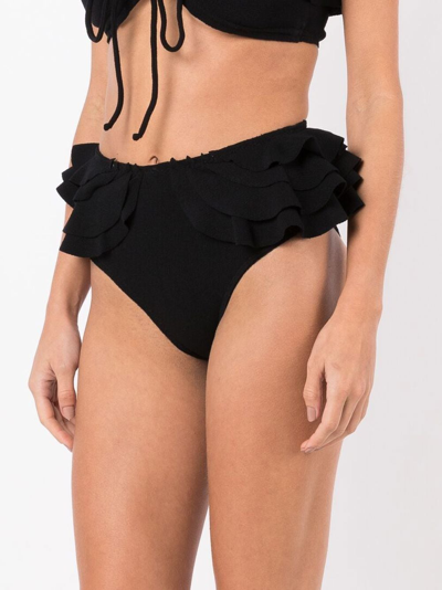 Shop Clube Bossa Bandara High-waist Bikini Bottoms In Black