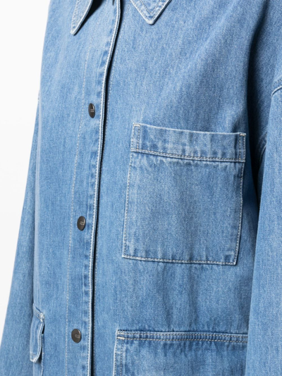 Shop Studio Tomboy Drop-shoulder Denim Jacket In Blue