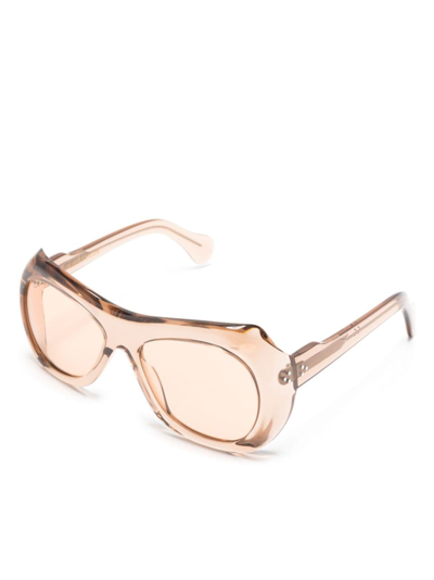 Shop Port Tanger Soledad Pilot-frame Sunglasses In Brown