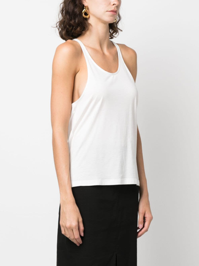 Shop Isabel Marant Racerback Cotton Tank Top In White