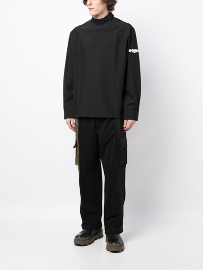 Oamc Rapid Logo-print Shirt In Black