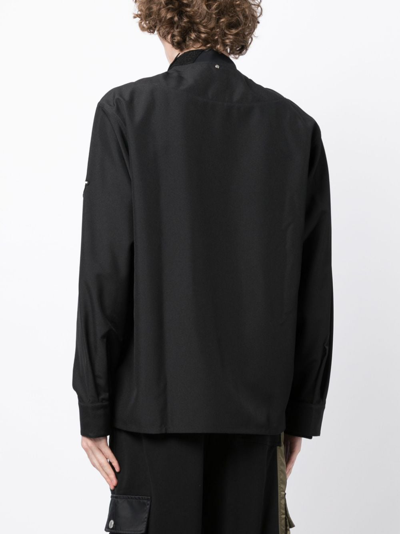Oamc Rapid Logo-print Shirt In Black