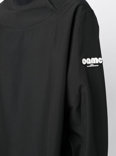 Oamc Rapid Logo-print Shirt In Black