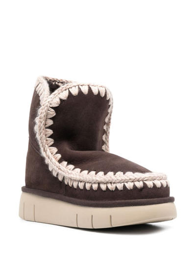 Shop Mou Eskimo Suede Boots In Brown