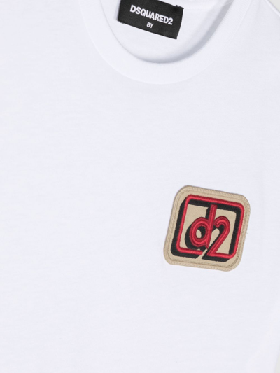 Dsquared2 Logo-patch Short-sleeve T-shirt In White