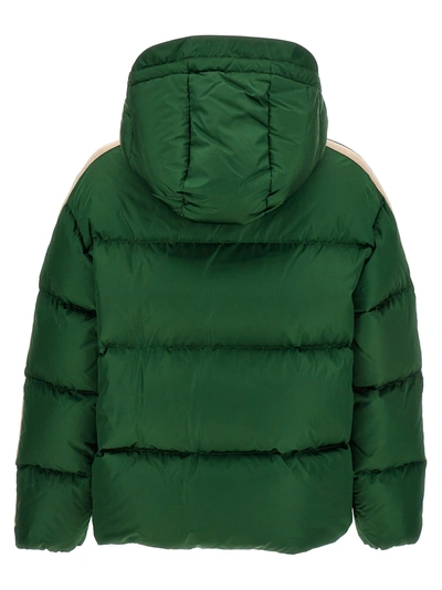 Shop Palm Angels Logo Down Jacket Casual Jackets, Parka Green