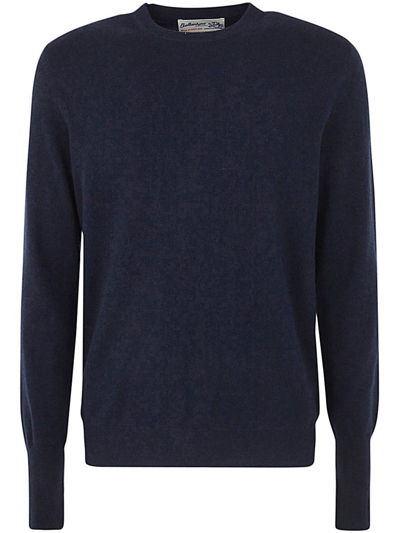 Shop Ballantyne Cashmere Round Neck Pullover Clothing In Blue