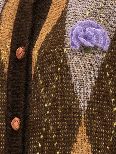 Shop Etro Flower Argyle Vest In Multicolor