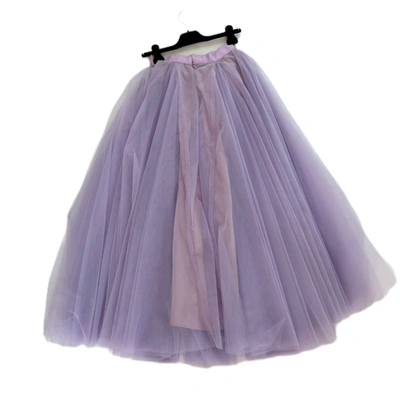 Pre-owned Huishan Zhang Purple Tulle Skirt