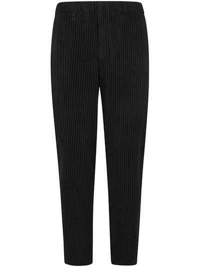 Shop Issey Miyake Homme Plissé  Basics Trousers Clothing In Black